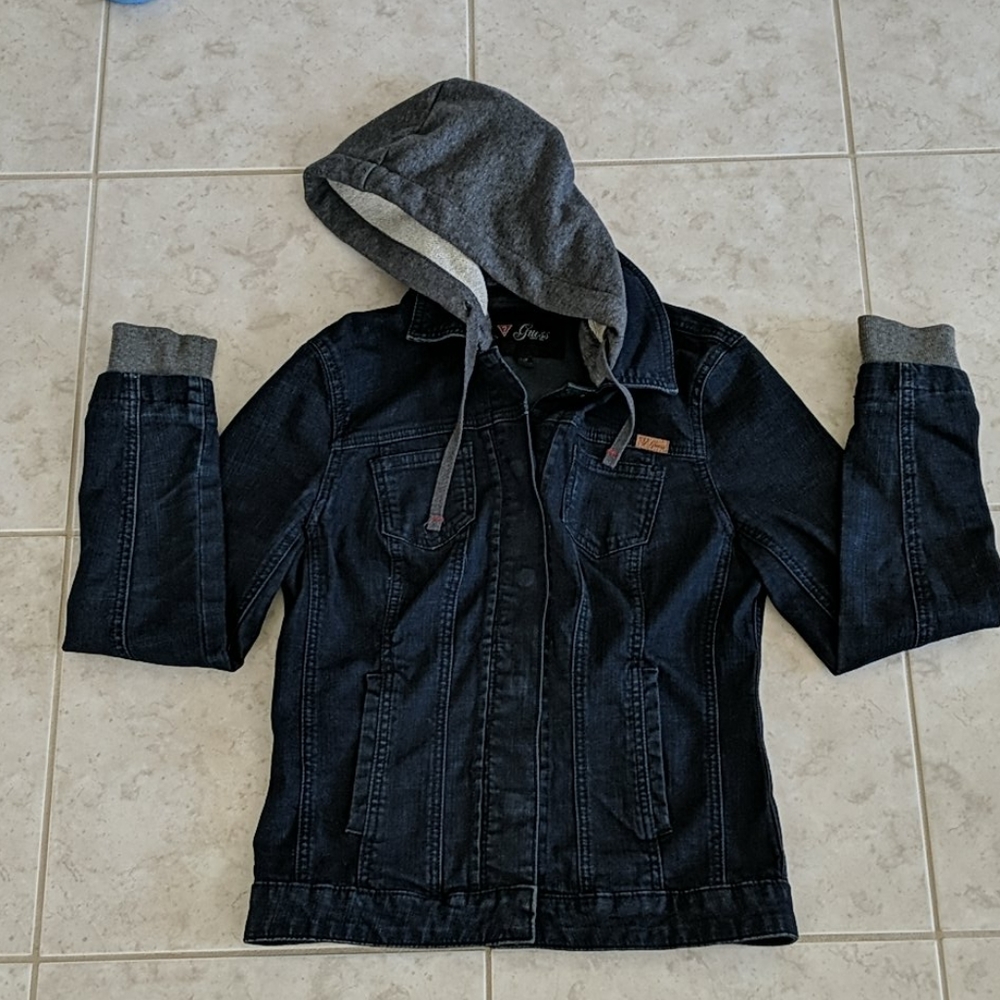 GUESS Denim Jacket with Removable Hood